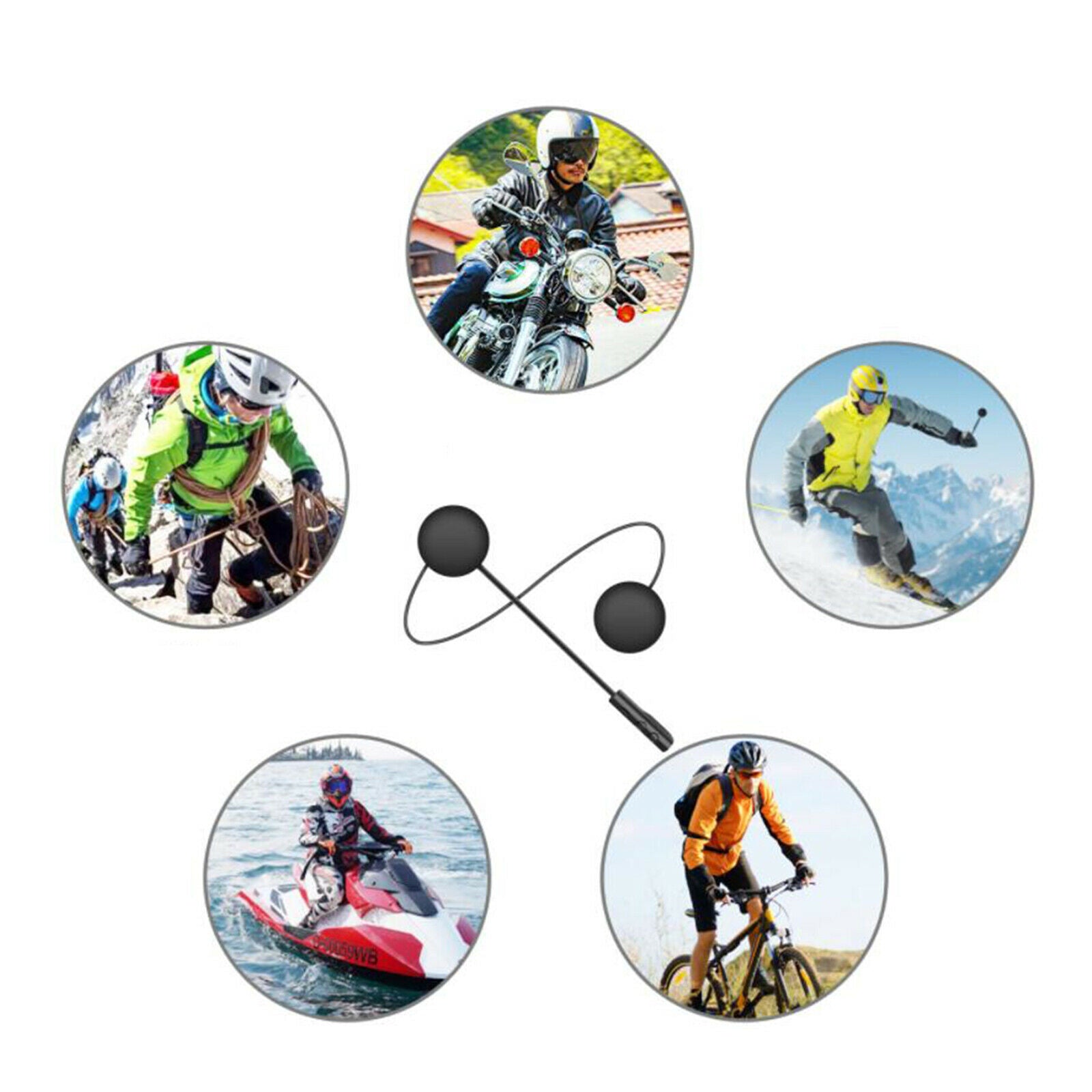 Helmet Bluetooth Headset Noise Cancellation Music Call Control for Riding