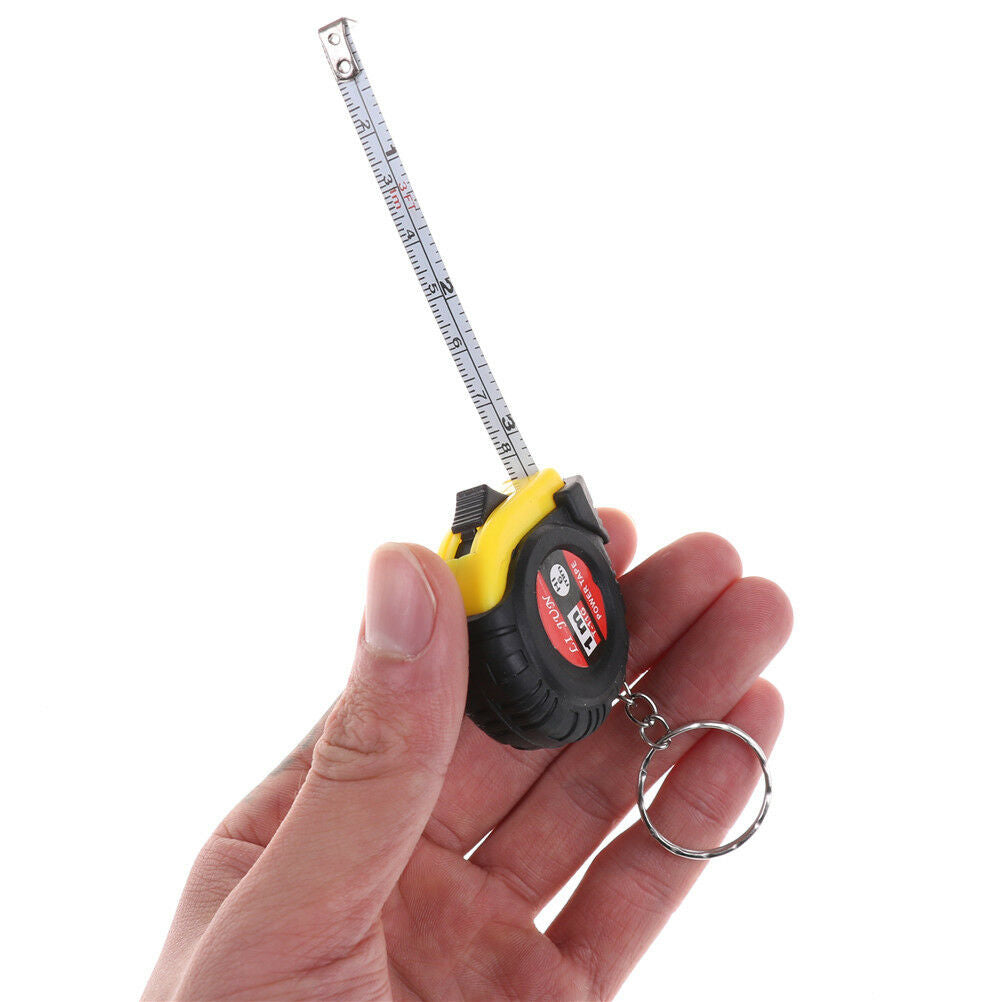 Mini Tape Measure With Key Chain Plastic Portable 1m Retractable Rule.l8