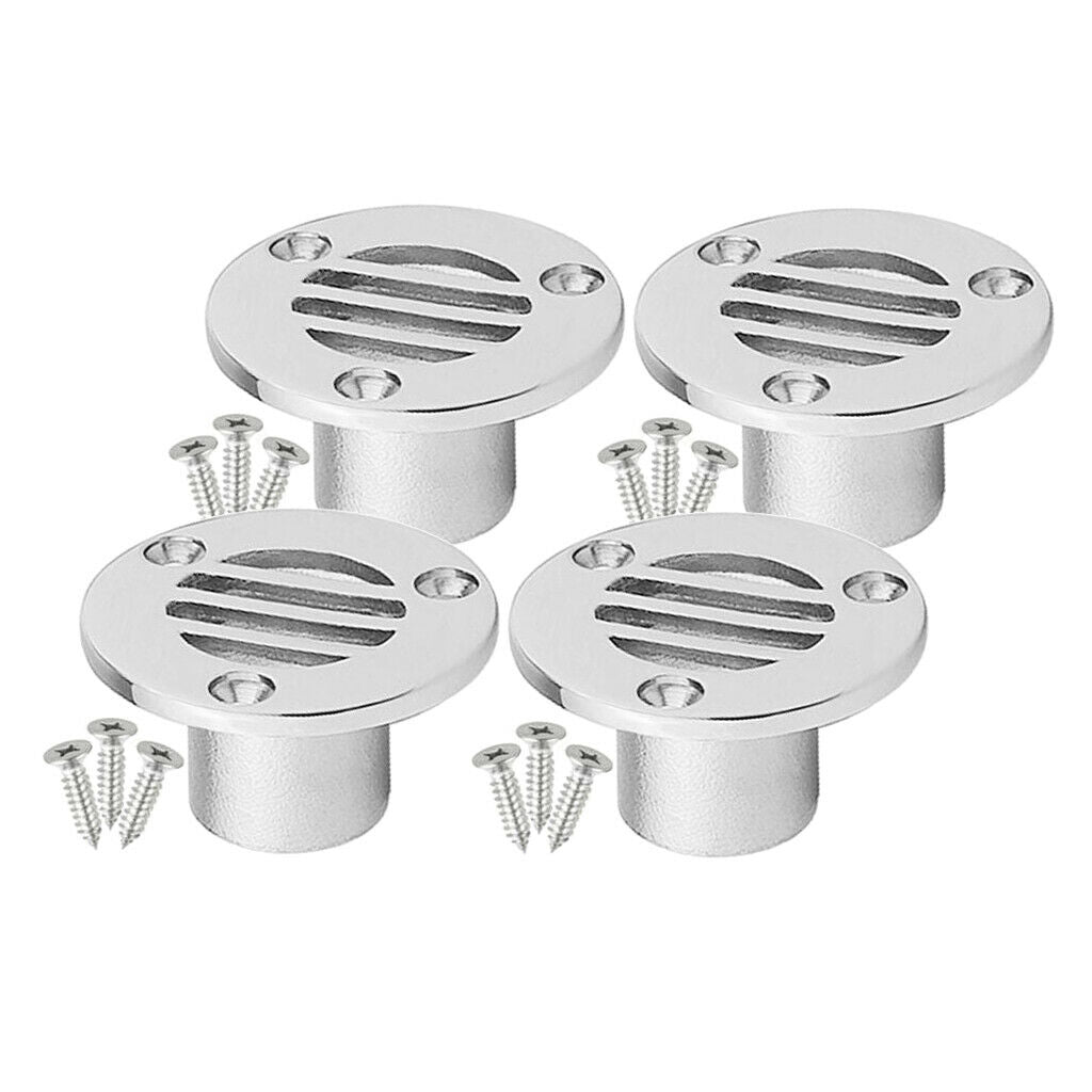 4pcs Floor Drain Marine Grade 316 Stainless Steel Boat Plumbing Fittings 1in