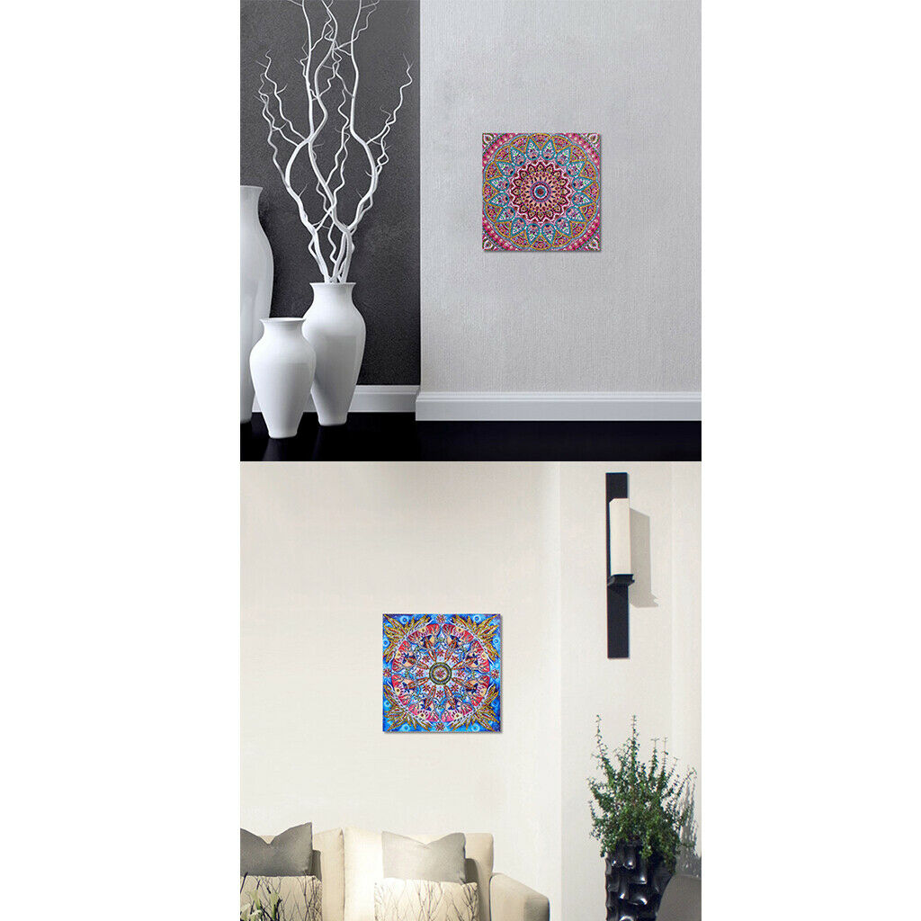 2 Sets Special Shaped Diamond Painting Set Rhinestones Colorful Flower Diy Home