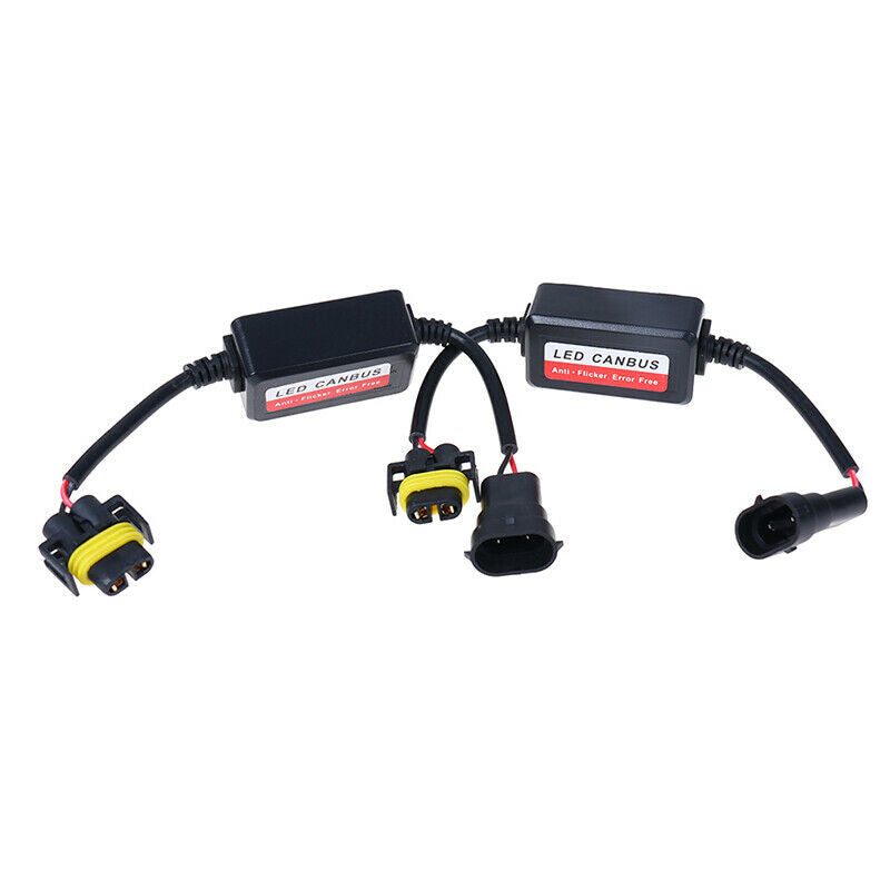 2x H11 LED Headlight Canbus Error Anti Flicker Resistor Canceller Deco.DD