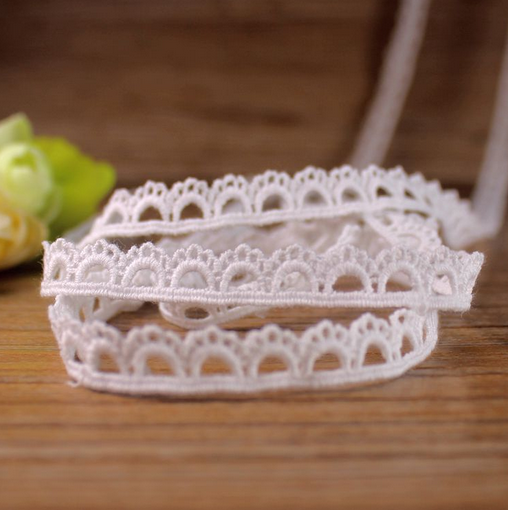 5 yard Arch bridge type Cotton Lace Trim Wedding Bridal Ribbon Sewing Craft 10mm