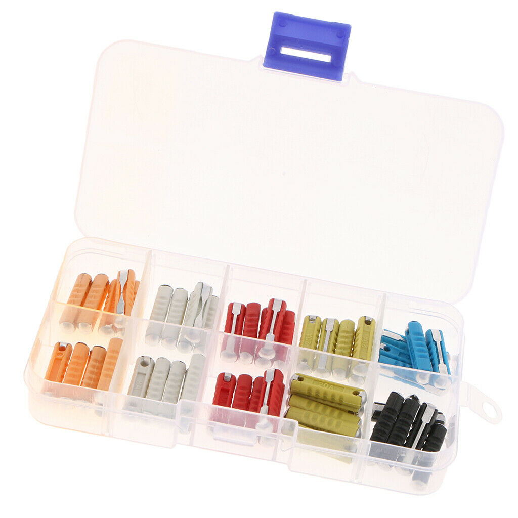 5A-30A mini fuses with clip torpedo fuses for car / motor vehicle, set of 50