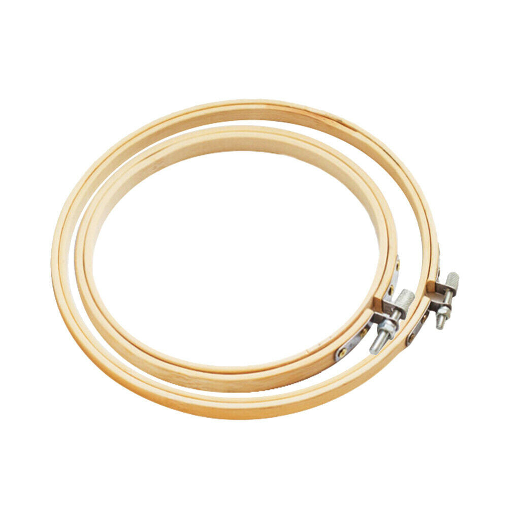 2 Pieces Bamboo Bamboo Embroidery Cross Stitch Ring Hoop 3" 4