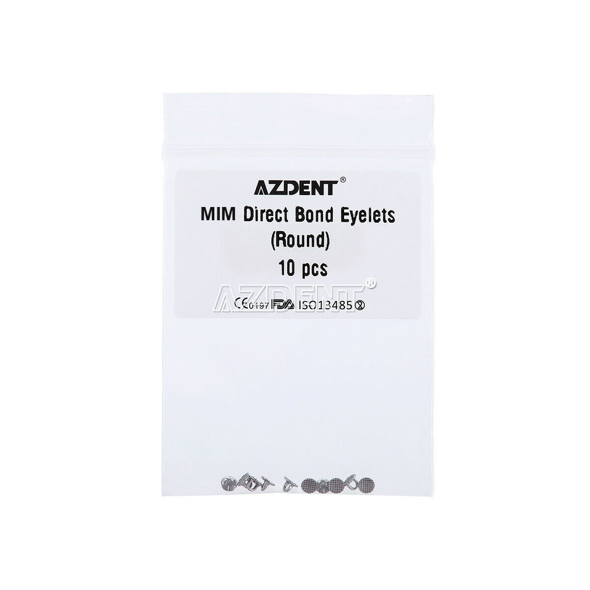 50 Kit Dental Orthodontic Lingual Buttons Direct Bond Eyelet Round Base AZDENT