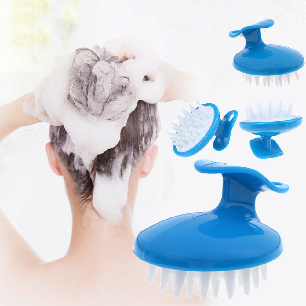 Silicone Shampoo Brush Hair Scalp Cleansing Massage Brush Soft Silicone ^.l8