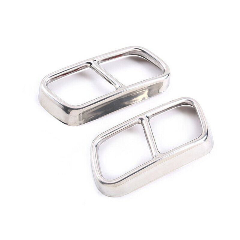 2 Dual Exhaust Pipe Tip Cover Trim fit for BMW 7 Series F01 2009-14
