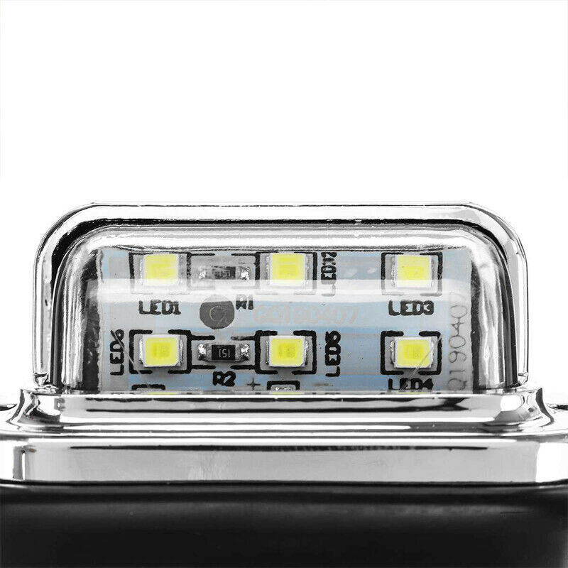 LED License Plate Light 12V-24V DC Taillight for Truck SUV Trailer Van RV Boats