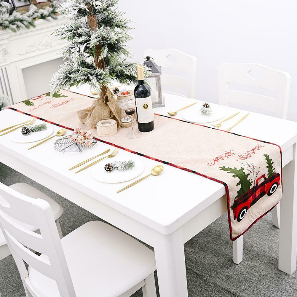 Burlap Christmas Table Runner Christmas Table Runner for Christmas Party Decor