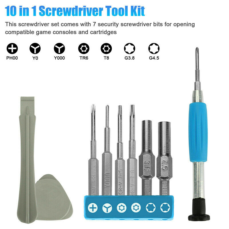 Screwdriver Repair Tool for Nintendo NES SNES N64 Sega Set GameBoy Consoles Kit