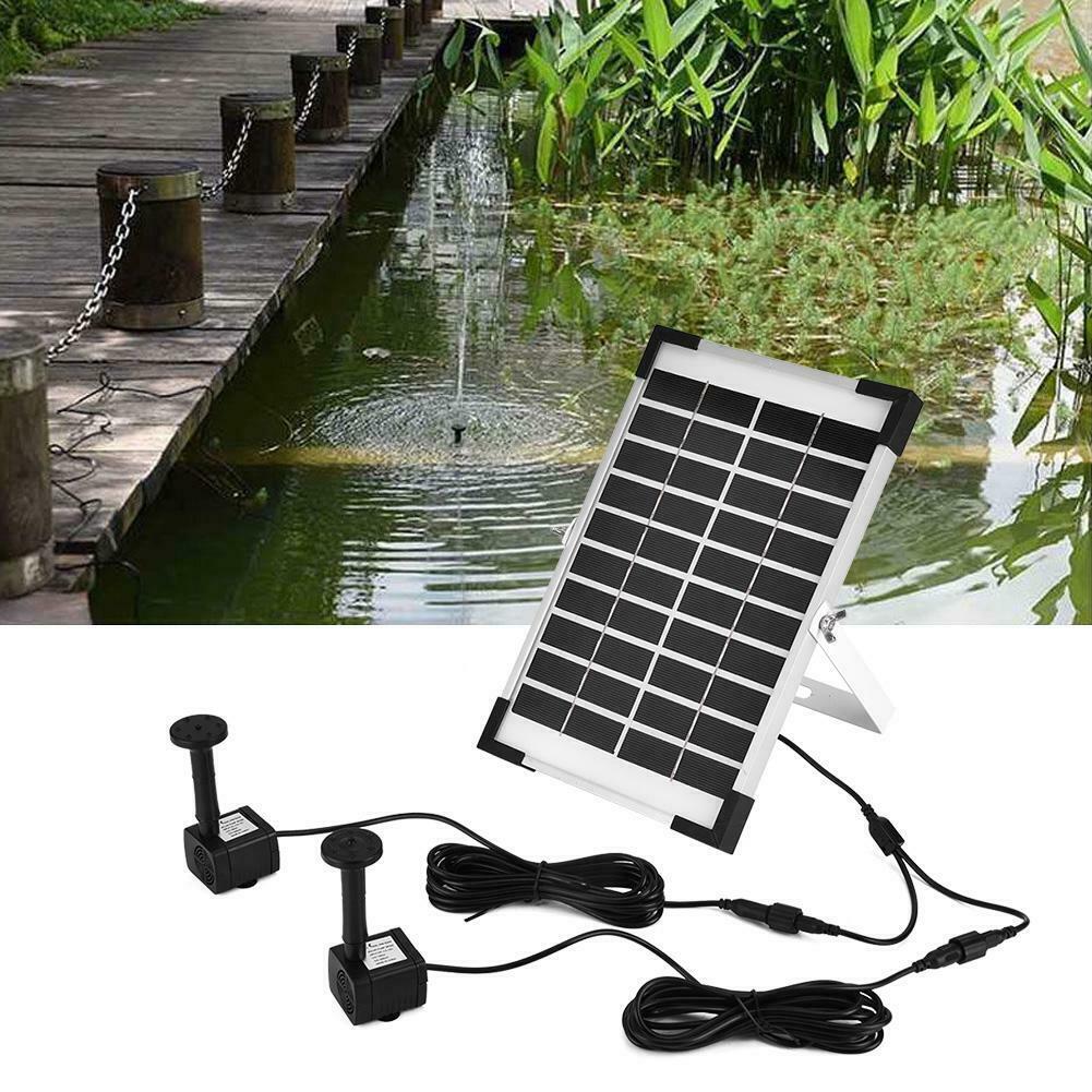 Garden Solar Fountain Pump Water Pond Outdoor Powered Submersible Filter 5W