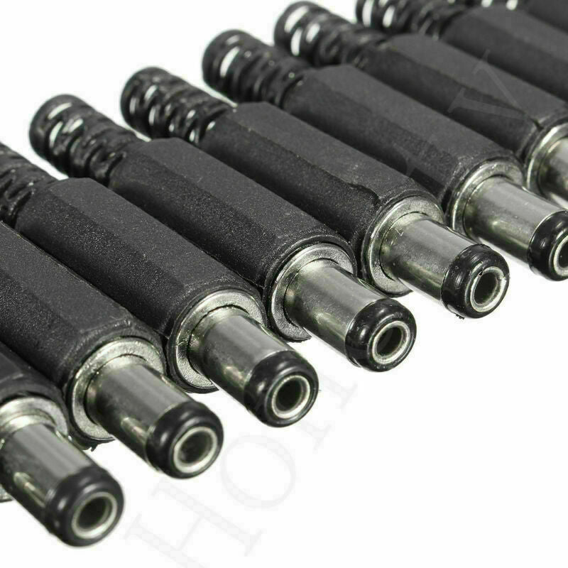 20Pcs 5.5 x 2.1mm Male Solder DC Power Barrel Tip Plug Jack Straight Connectors