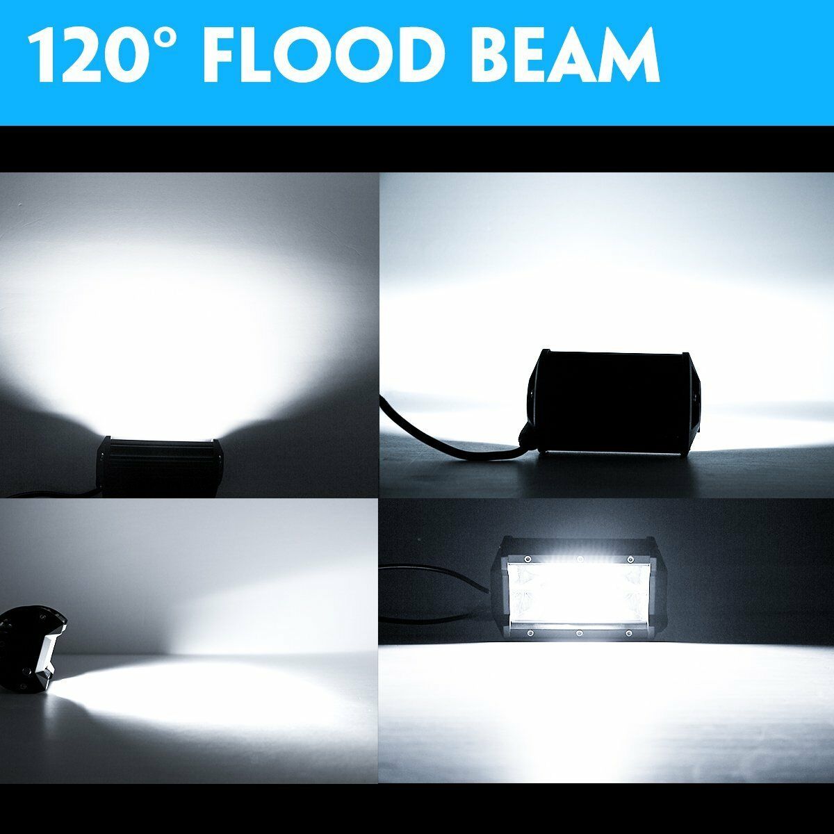 1x 5Inch 24LED Car Truck Work Light Bar Driving Fog Flood Beam Lamp With Bracket
