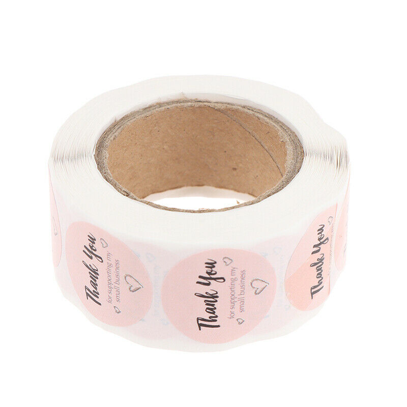 Round Thank You For Supporting My Small Business Hand Made Labels Stickers G SJ