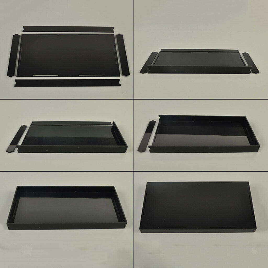 Acrylic Display Case Large UV Perspex Box Plastic Base Protection 8"x8"x14"