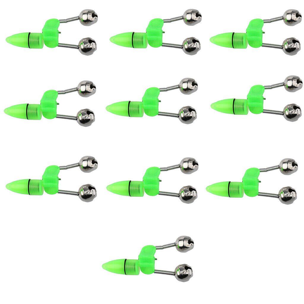 40 Pieces LED Light Bite Twin Extra Loud Alarm Bells  Fishing