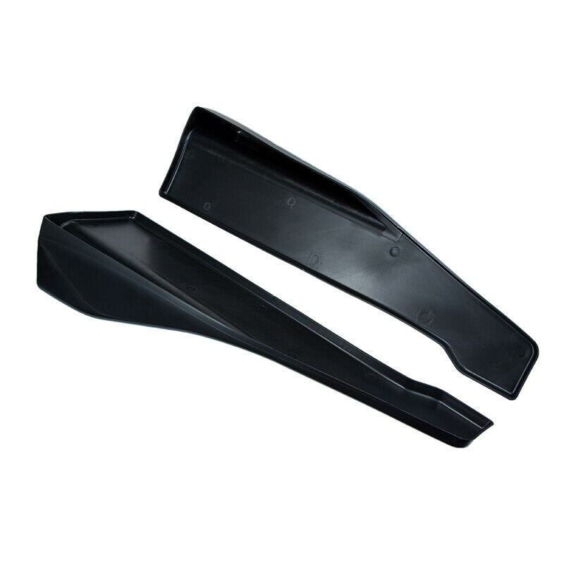 2x Gloss Black Car Bumper Spoiler Rear Lower Lip Splitter Diffuser Universal