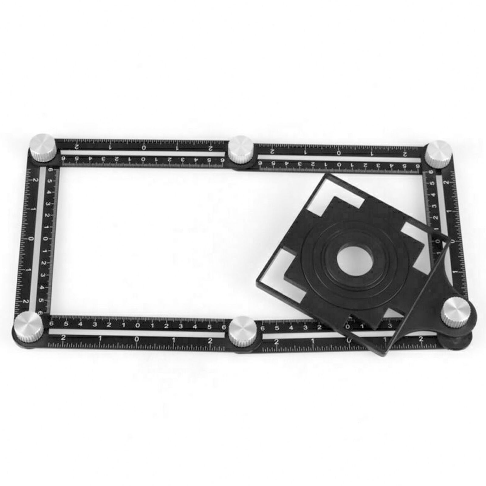 Aluminum Alloy Six-Fold Ruler Tile Opening Locator Vision Punching Artifact