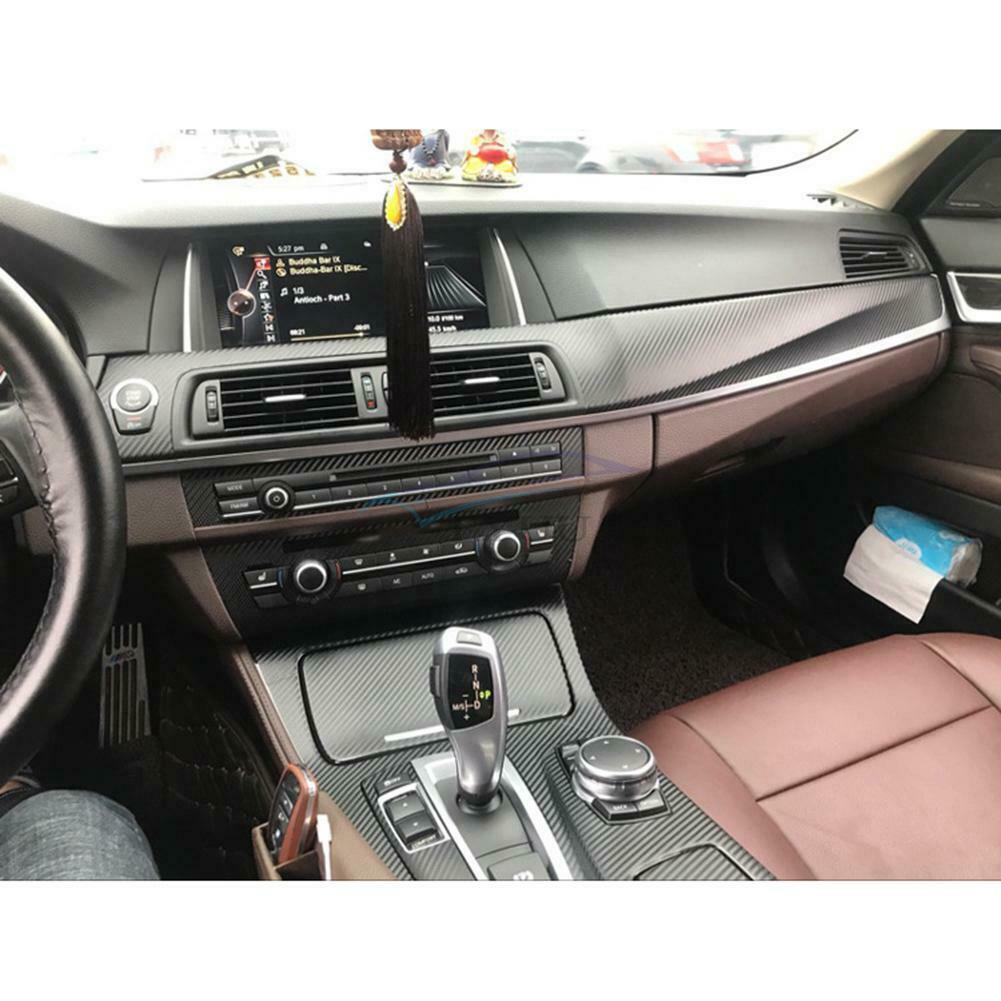 Carbon Fiber Texture Interior Cover Trim Decoration Wrap For BMW F10 F18 5Series