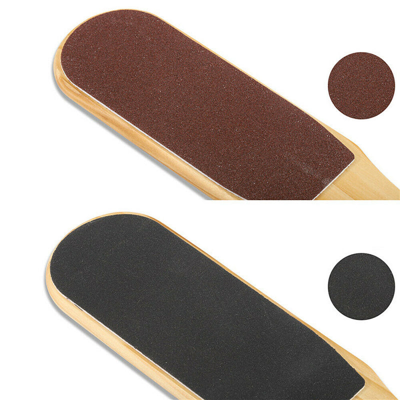 1Pc Wood Double-sided Beauty Foot Rasp File Board Remove Dead Skin Pedicure Tool