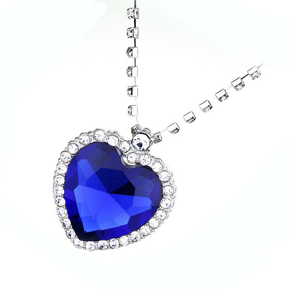 Crystal Pendant Necklace Titanic Heart of The  Necklace Women Girls