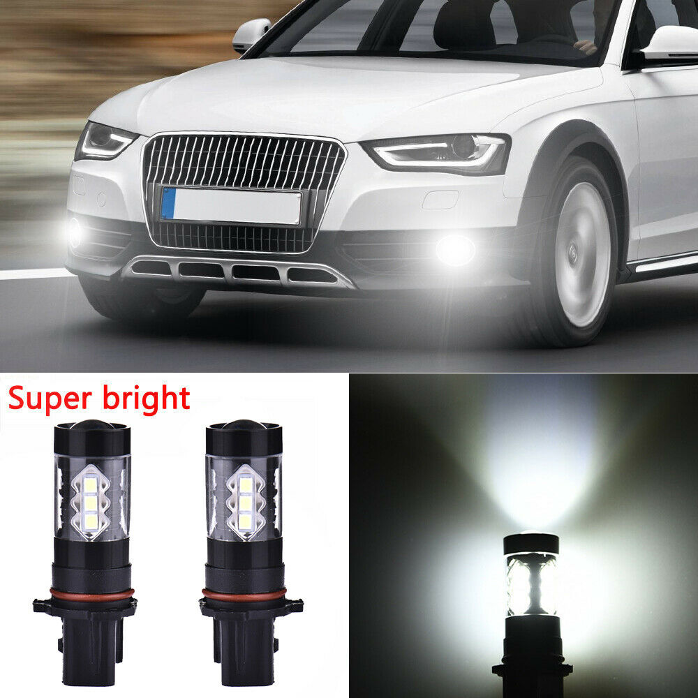 2pcs Xenon White 80W P13W Daytime Running Light DRL LED Bulbs For Audi A4 Q5