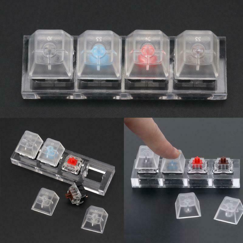 Gateron MX Switch Acrylic Keyboards Switch 4 Translucent Clear Sampler Tester