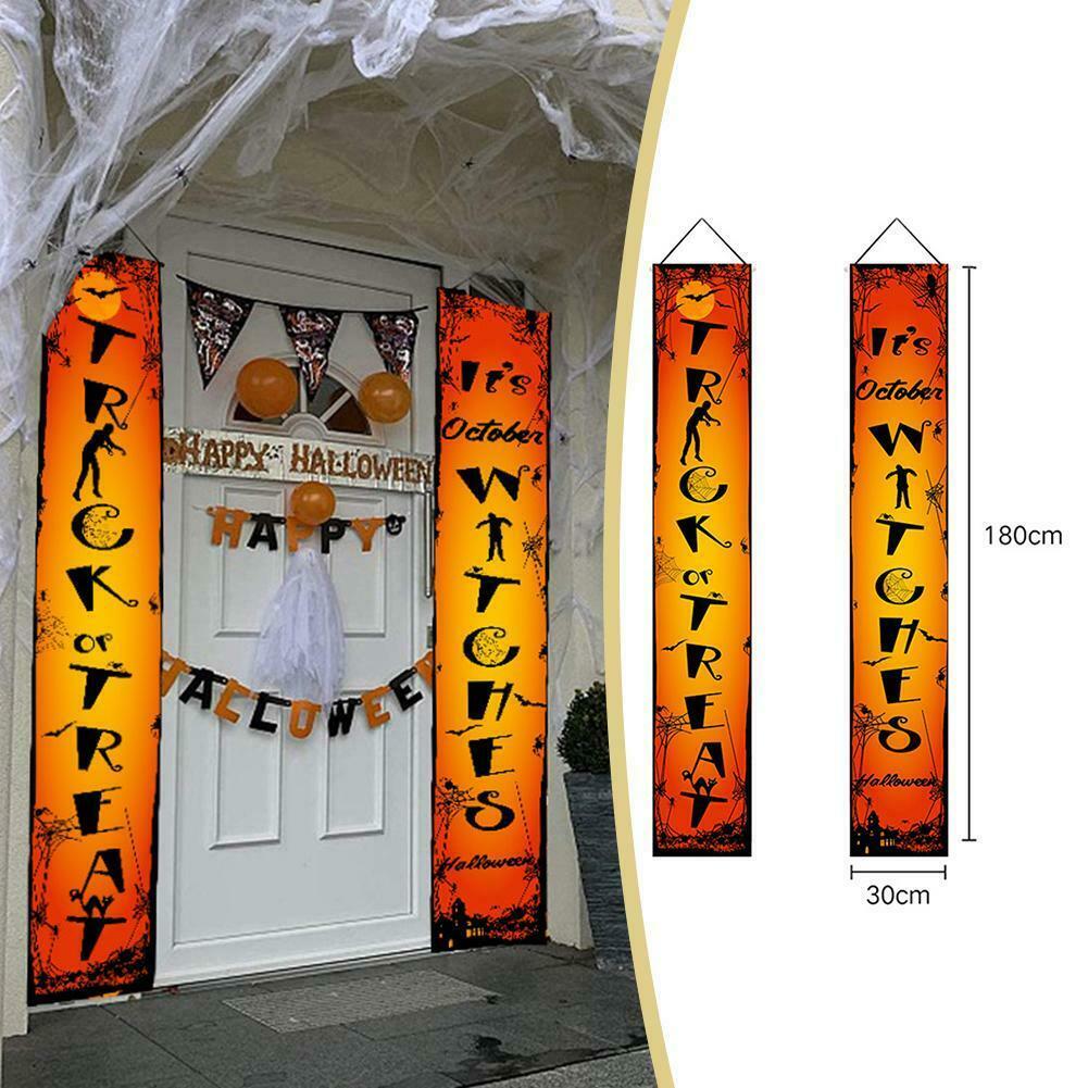 Halloween Couplet Ghost Festival Party Decoration Curtains Holiday Flag Outdoors