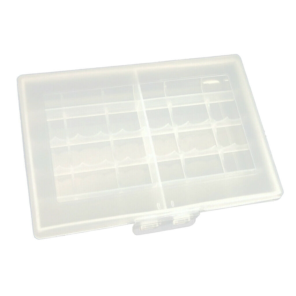 Plastic Battery Clear Storage Box 10xAAA + 4xAA Rechargeable Batteries