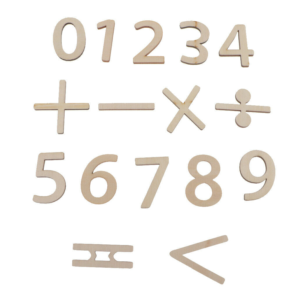 16x Wood Numbers Embellishments Wedding Party Decorations Crafts Gifts