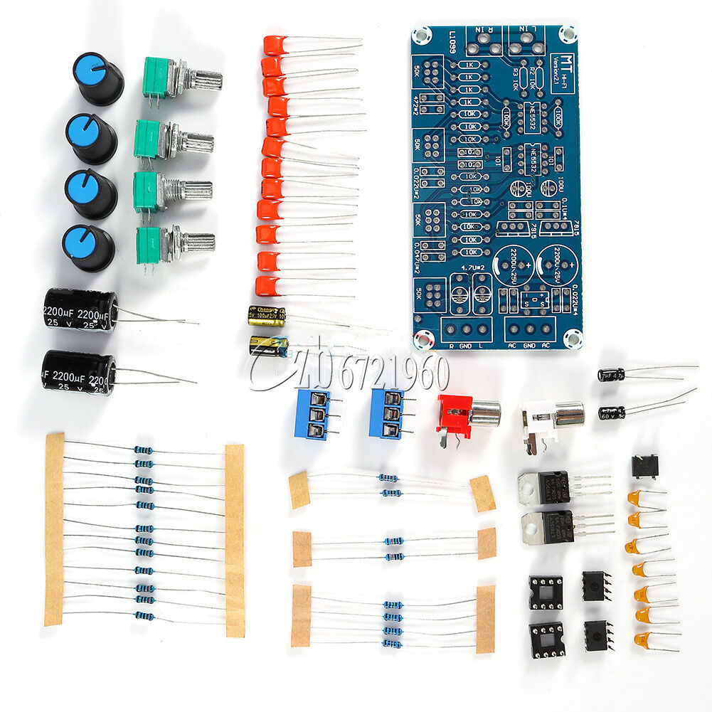 NE5532 OP-AMP HIFI Amplifier Volume Tone EQ Control Board Preamplifier DIY Kits