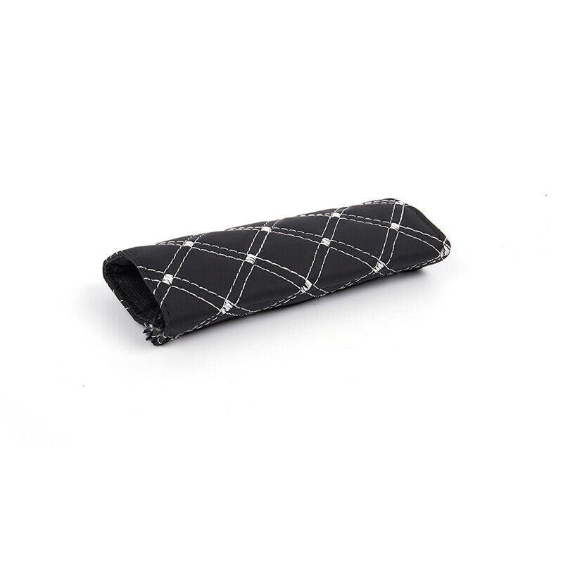 2 In 1 Set Car Faux Leather Gear Shift Knob Cover Hand Brake Cover Sleeve CovDF