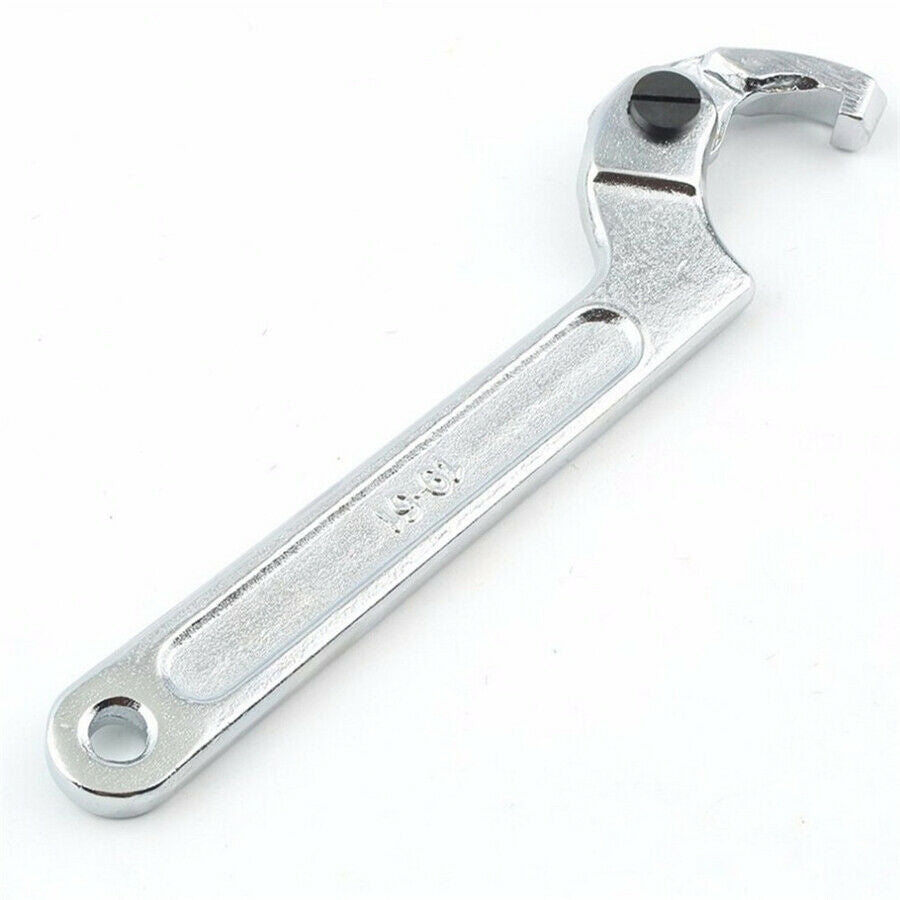 Adjustable Hook Wrench Chrome C Spanner Tool Square Head 7Inch 3/4"-2" 19-51MM