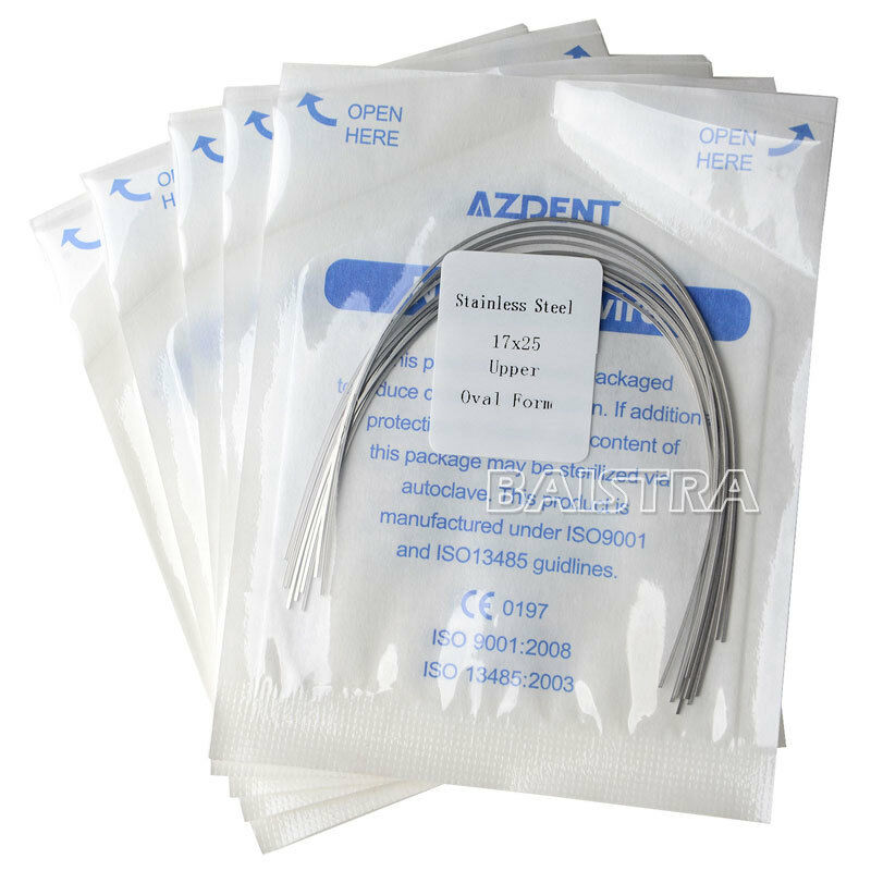 100X Dental Orthodontic Stainless Steel Arch Wires Rectangular 17X25 Upper