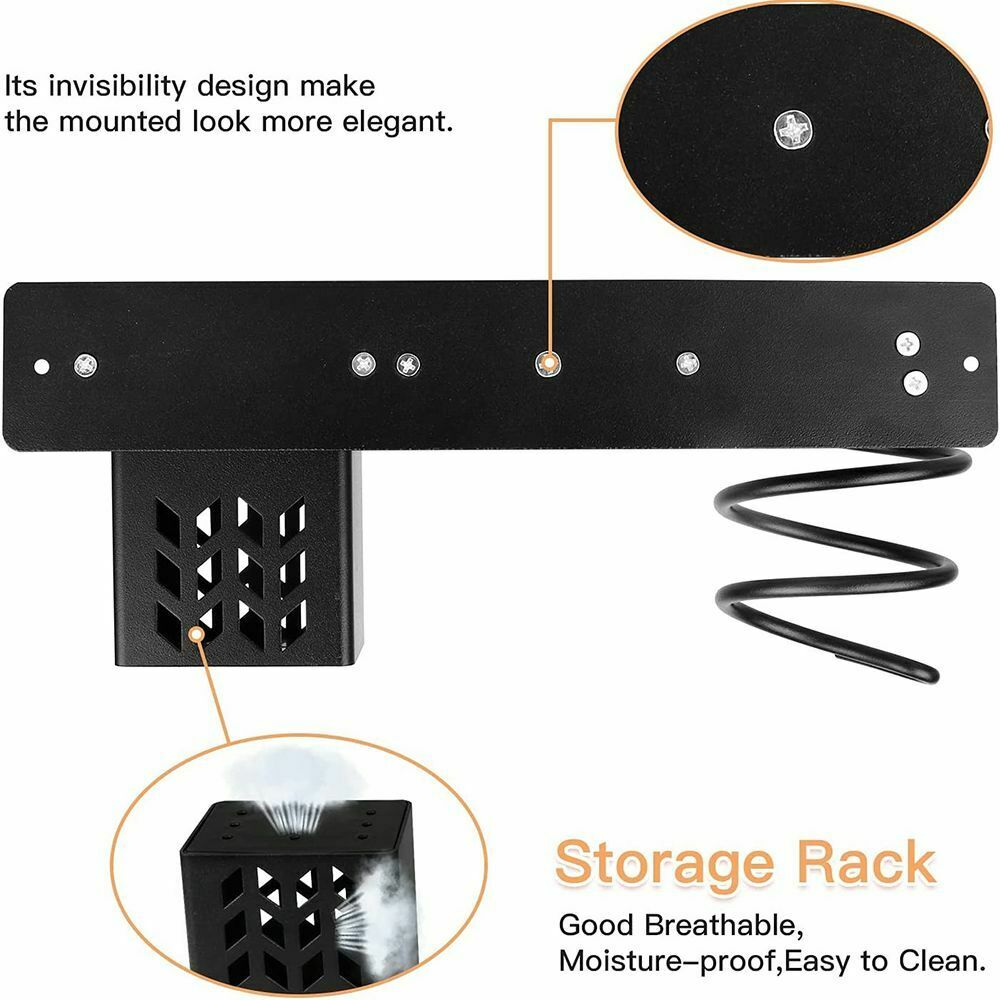 Accessories Wall-mounted Shelf Hair Dryer Rack Storage Holder Storage Box