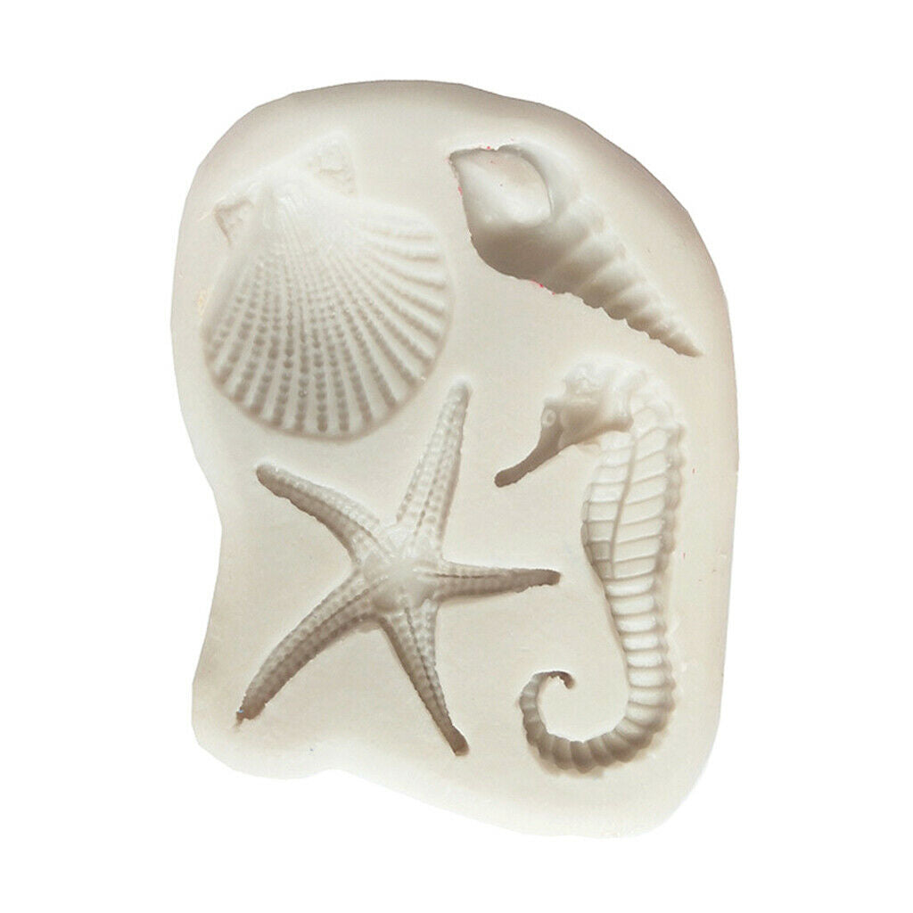 Marine Life Silicone Mould Craft Soap Fondant Cake Chocolate Candle Molds