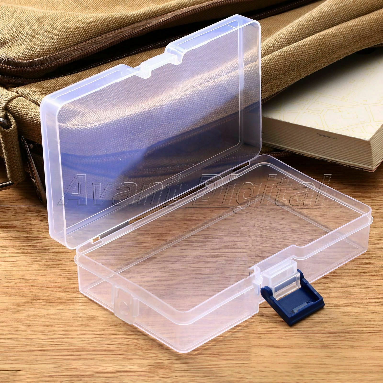 Jewelry Storage Box Plastic Transparent Craft Nail Art Beads Container Organizer