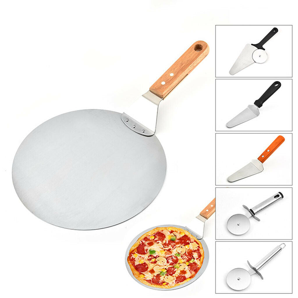Stain Steel Pizza Peel Wooden Handle with Hanging Holes Shovel