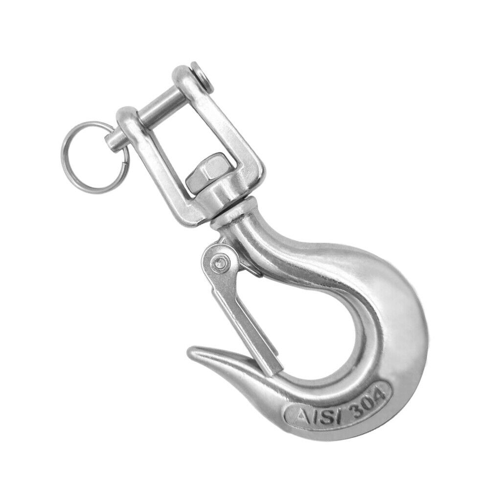 Rustproof Stainless Steel Rotary Spring Snap Hooks Boat Anchor Rigging Clip