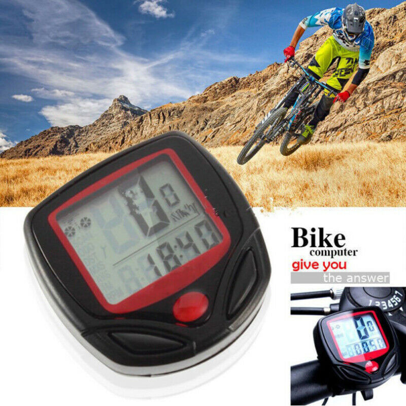 Waterproof Bicycle Bike Cycle Lcd Display Digital Computer Speedometer Cycl DF