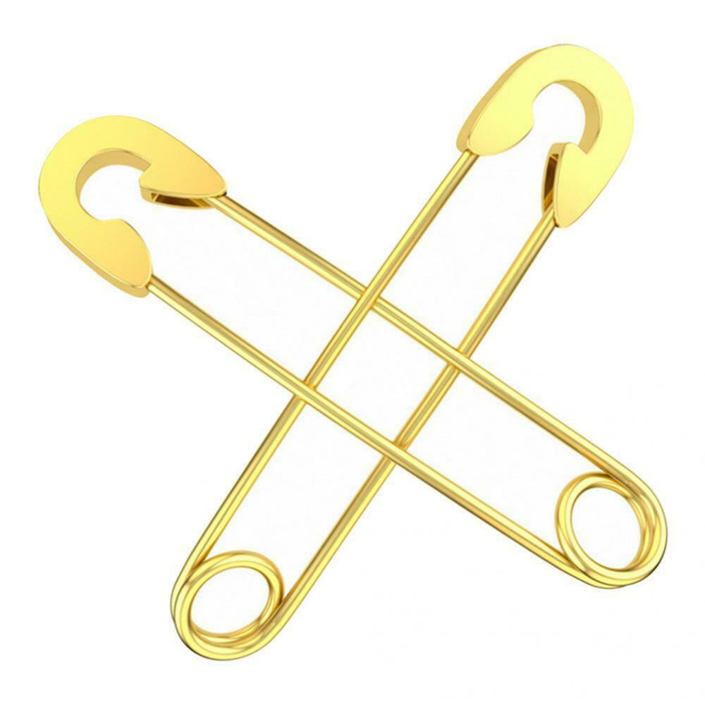 4pcs Ladies Girls Punk Safety Pin Earrings Drop Stainless Steel Ear Cuff