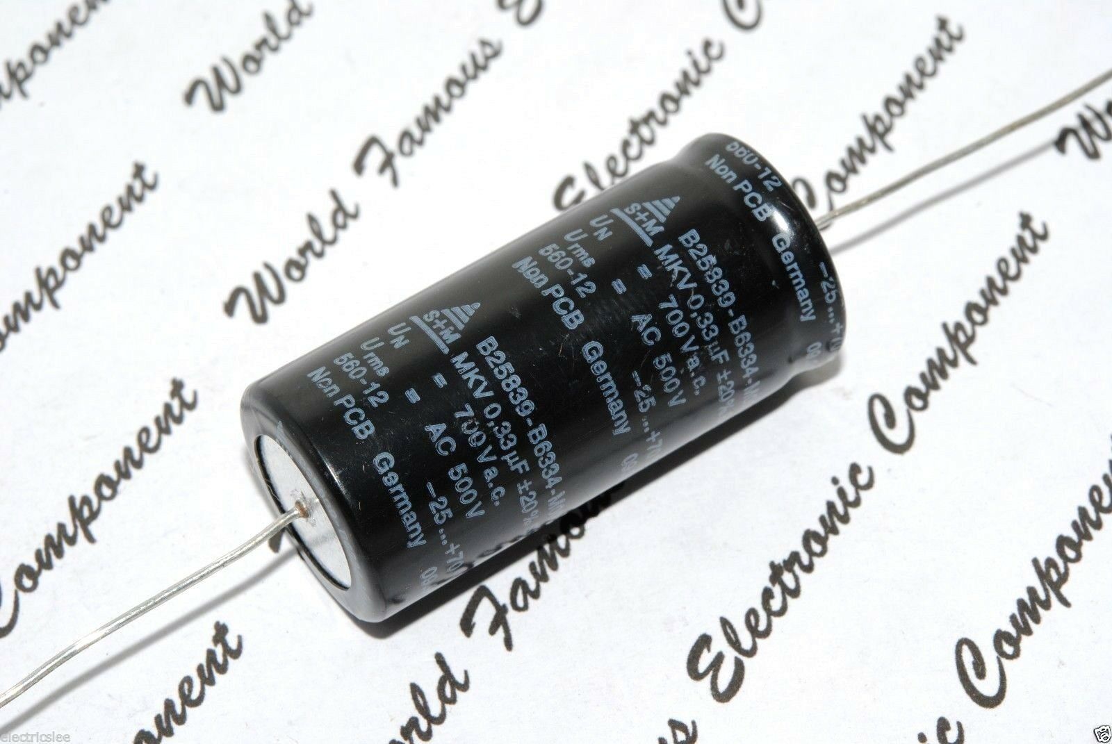1pcs - SIEMENS MKV 0.33uF (0,33µF) 700V Axial Oil Capacitor - B25839-B6334-M