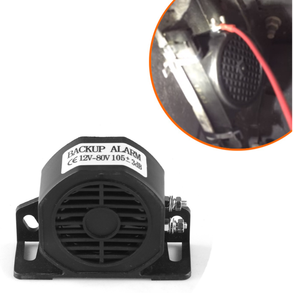 New 12-80V Reverse Buzzer Alarm Horn Beep Truck Caravan Car Back Up Beeper 105db