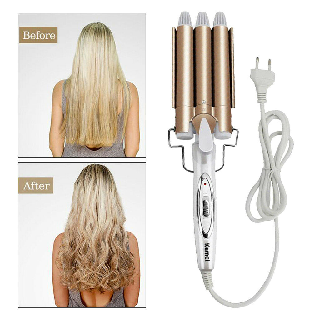 Long Hair Hairdressers With Wand Curling Machine