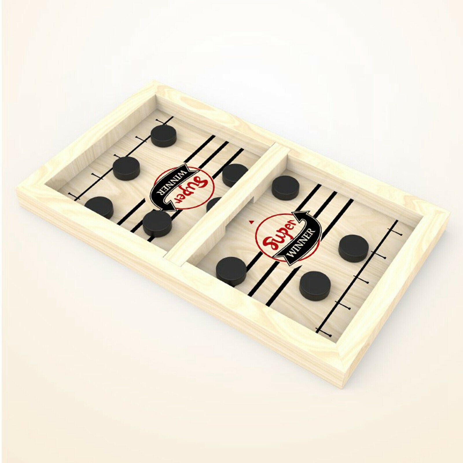 Wooden Foosball Ice Hockey Game Tabletop Battle Board Game Bounce Chess Toys for