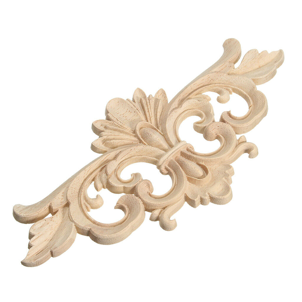 Wooden Applique Frame Wooden Carved Corner for Kitchen Furniture Decor #4