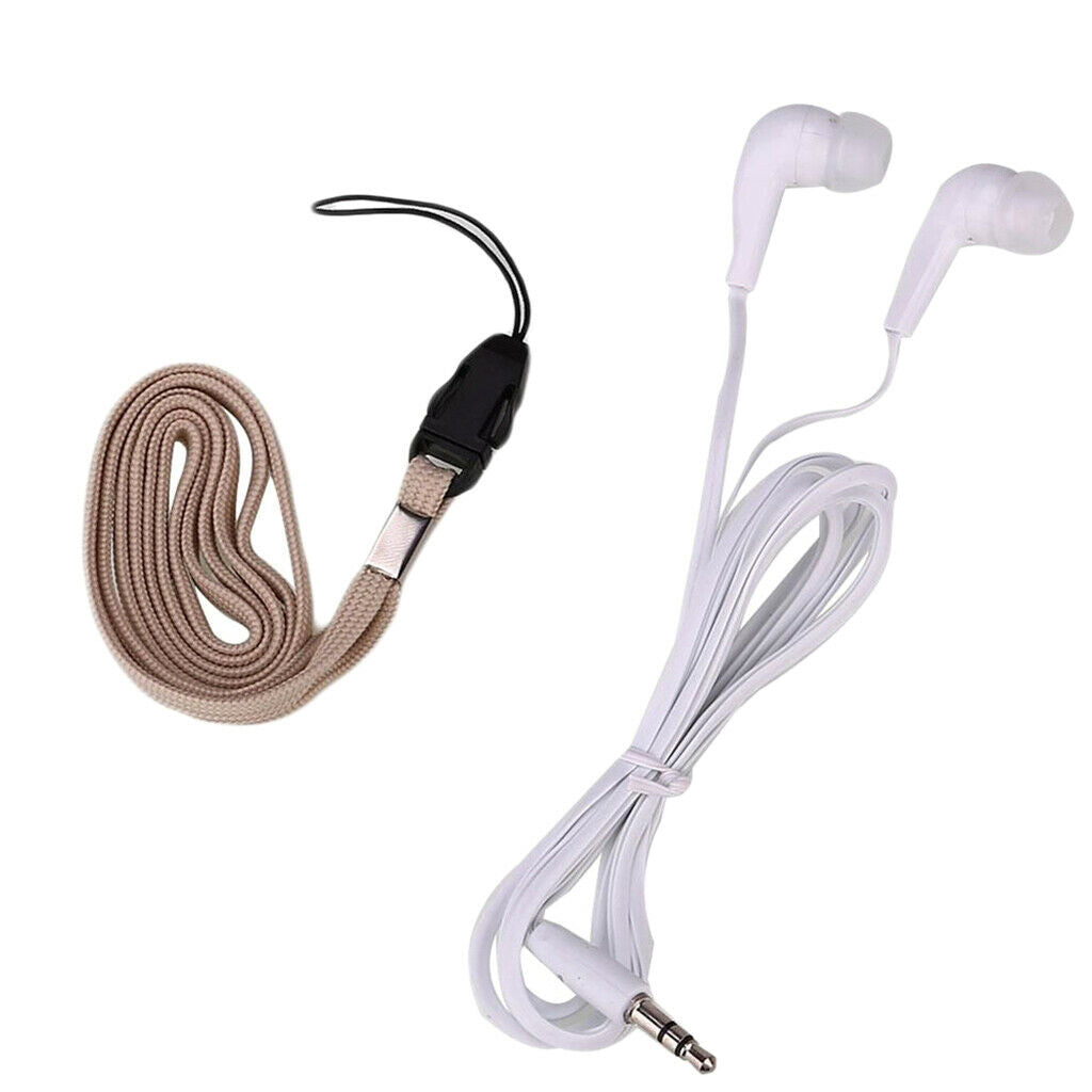 Portable Mini FM Digital Portable Pocket Radio and Earphone White