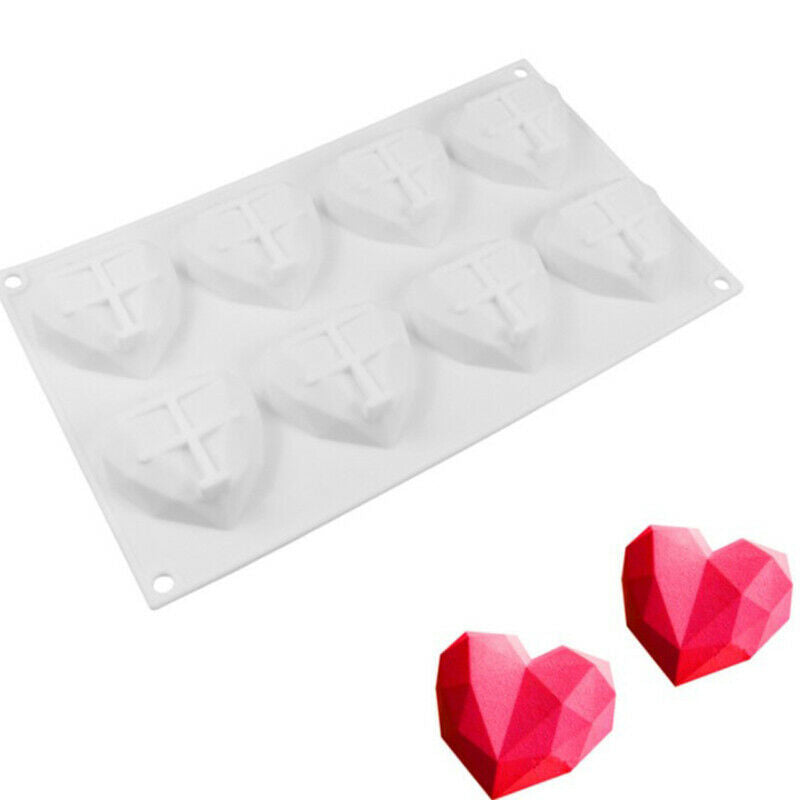 1pc Heart-shaped Silicone Mousse Cake Mold Food Grade Silicone Mold Tray .l8