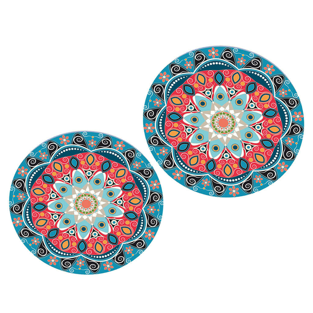 2pcs Non-slip Tablecloth Digital Print Waterproof Round Table Cloth BBQ Home