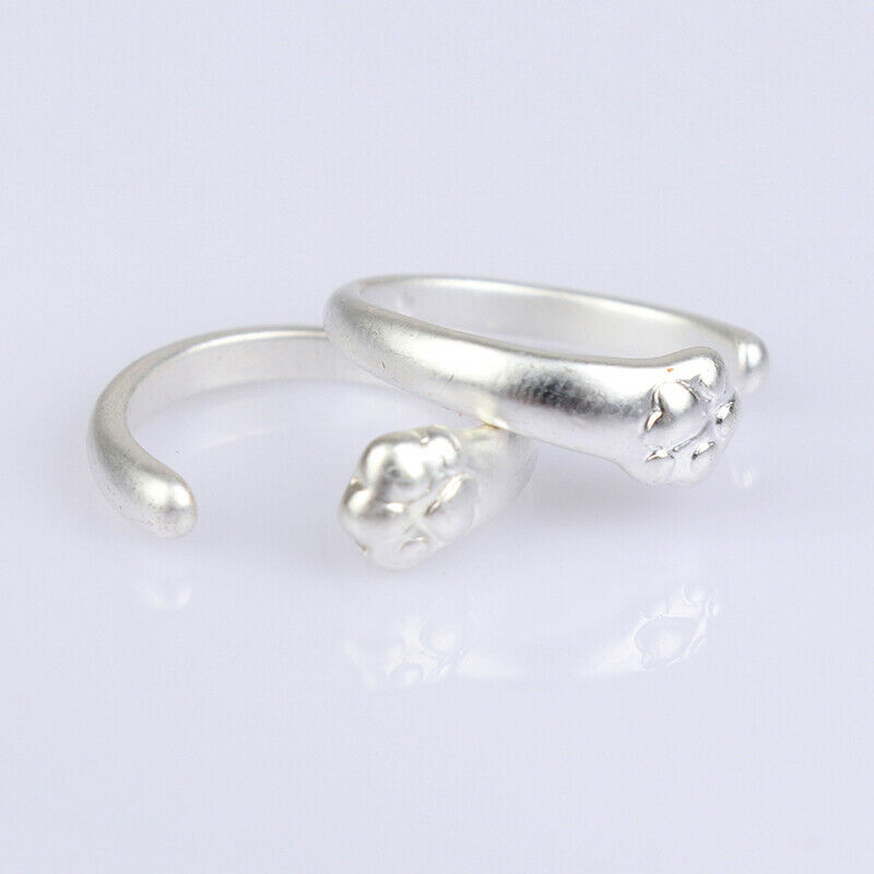 Frosted Style Cat Claw Adjustable Ring Fashion Jewelry Opening Rin.l8